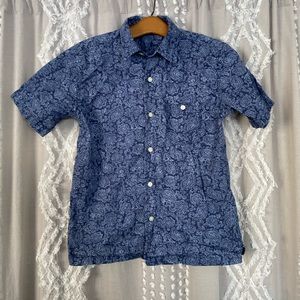 Boys paisley button up shirt